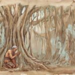 Ancestral spirits among banyan trees in a Chamorro legend from Guam.